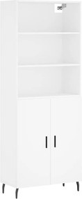 vidaXL Dulap înalt, alb, 69,5x34x180 cm, lemn compozit