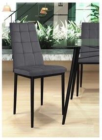 Scaune de dining gri-antracit 2 buc. din catifea Becca – Støraa