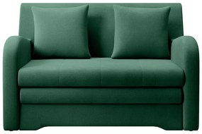 Canapea verde extensibilă cu tapițerie din catifea 130 cm Ario – ELTAP