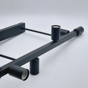 Lustră pe tijă ASTRID 6xE27/60W/230V negru