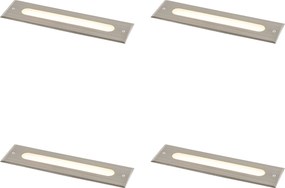Set de 4 spoturi de sol moderne din oțel 30 cm Incl. LED IP65 - Eline