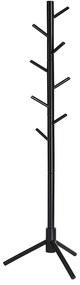 Umeraș pe picioare, suport pentru haine în formă de copac, cu 8 cârlige, 3 opțiuni de înălțime, negru | VASAGLE