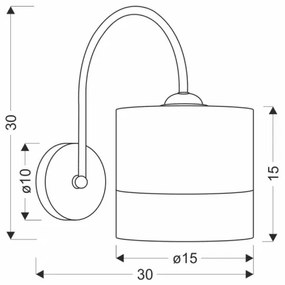 Lampă de perete BIANCO 1xE27/40W/230V alb/maro