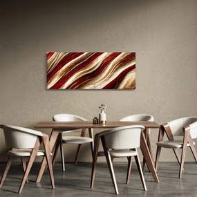 Tablou - Aur - textură albă (120x50 cm)