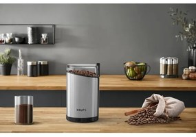 Râșniță electrică pentru boabe de cafea 85g FAST-TOUCH 200W/230V crom Krups
