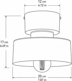 Lampă de tavan IGNIA 1xE27/60W/230V maro/auriu