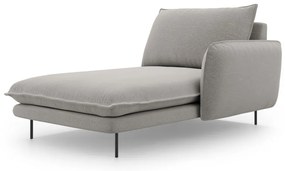 Șezlong divan cu cotieră pe partea dreaptă Cosmopolitan Design Vienna, gri deschis