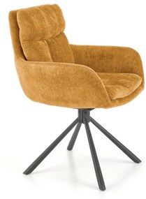 Scaun rotativ K495 stofa mustariu