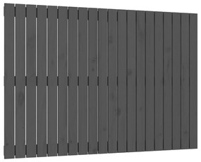 vidaXL Tăblie de pat pentru perete, gri, 127,5x3x90 cm, lemn masiv pin