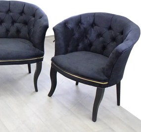 Fotoliu Milano, negru, picioare negru, Homs