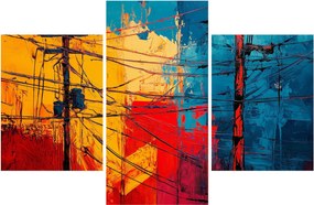 Tablou - Linii electrice abstracte (90x60 cm)