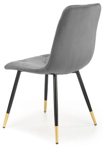 Scaun de sufragerie Kallan (gri închis + negru + auriu). 1039675