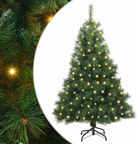 vidaXL Brad de Crăciun artificial cu 150 LED Verde 120 cm PE și PVC