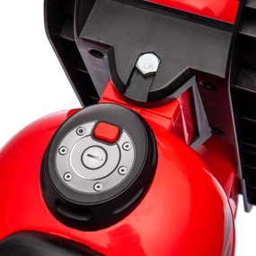 AIYAPLAY Mașină de împins, design motocicletă, muzică și bule de săpun, pentru 2-5 ani, Roșu | Aosom Romania