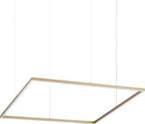 Ideal Lux - Lustră LED suspendată pe cablu ORACLE SLIM LED/53W/230V CRI 90 90x90 cm aurie