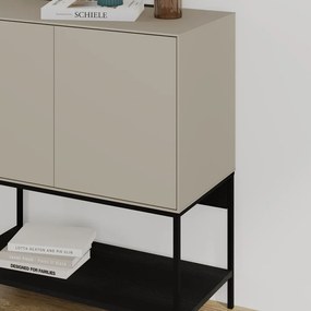 Dulap negru/crem 80x90x40 cm Amira – Marckeric