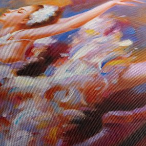 Tablou - Balerină,pictură (cu ceas) (90x30 cm)