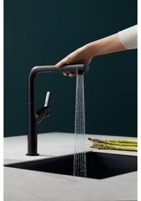 Baterie de chiuvetă cu cap de duș extractibil KFA Armatura 6623-220-81 DUERO DESIGN negru mat