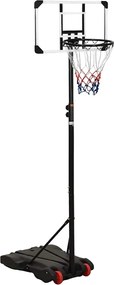 vidaXL Suport coș de baschet, transparent, 216-250 cm, policarbonat