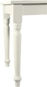 Masa fixa, L80 80 H78 cm, culoare alb antic, Lemn Masiv