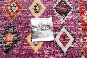 Covor modern MUNDO D7701 caro boho exterior roz / bej