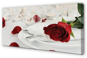 Tablouri canvas Roses lumânări cină
