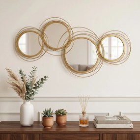 HOMCOM Decoratiune de perete din metal Decor oglinda decorativa moderna Sculpturi de perete | Aosom Romania