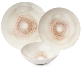 Set veselă 24 piese bej/porțelan