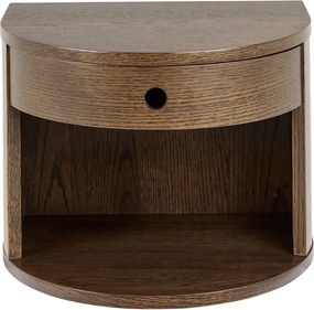 Noptieră în culoare naturală închisă cu aspect de lemn de stejar Paron – Actona