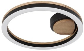 Plafoniera LED design industrial Beatrix negru, maro 30cm