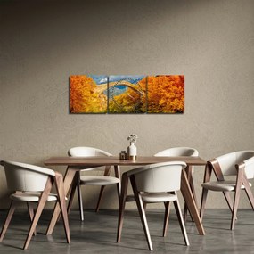Tablou - Podul Konitsa (cu ceas) (90x30 cm)