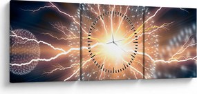 Tablou - Atom (cu ceas) (90x30 cm)