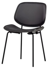 Scaune de dining negre 2 buc. din imitație de piele Close In – WOOOD