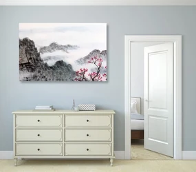 Tablou pictură tradițională chineză ale peisajului