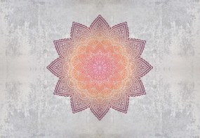 Fototapet - Mandala cu motiv de beton (147x102 cm)