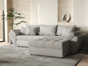 Colțar extensibil dumonde cu ladă de depozitare si sezut confortabil din spuma high-density, Loana Euphoria Dove II 270x185 cm