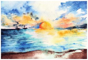 Tapet apus de soare radiant la mare