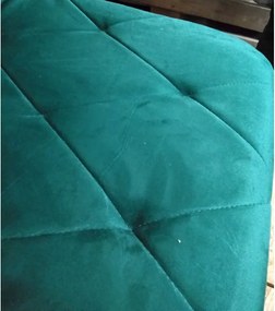 OFERTA Scaun de sufragerie din catifea verde inchis LIBRA cu picioare negre II. calitate