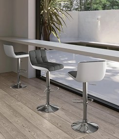 STONES Scaun din piele ecologică 36cm X 38.5cm H. 83/98cm | Aosom Romania