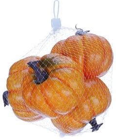 Decorațiuni de toamnă Set de dovleci din plastic10 x 7 cm, 4 bucăți