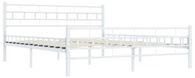 Cadru de pat, alb, 160 x 200 cm, metal