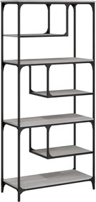 vidaXL Bibliotecă, sonoma gri, 81x36x176 cm, lemn compozit
