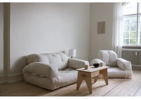 Canapea albă/bej 140 cm Hippo - Karup Design