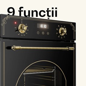 Klarstein Victoria cuptor încorporabil 45 cm 49 l neagră