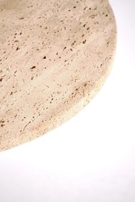 Masa de cafea Traverso S travertin/alb ø35/h56 cm