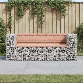 3196237 vidaXL Bancă de grădină cu gabion, 184x71x65,5 cm, lemn masiv Douglas