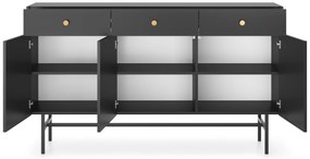 Comodă Desanta 3D3SZ (negru). 1082791