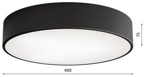 Plafonieră LED CLEO 43W 230V 3000K, Ø 40 cm, negru