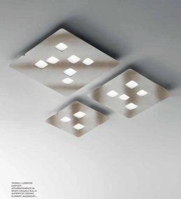 Plafoniera moderna GISELLE 35x35cm, alb, gri sau argintiu