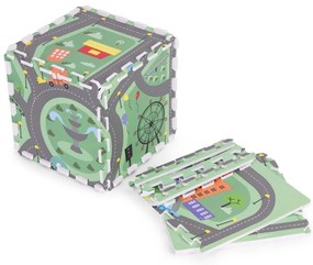 Covor de joacă din spumă EVA pentru copii City 90,5x90,5 cm 21 bucăți